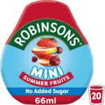 Robinsons Mini - No Added Sugar - Low Calorie - Summer Fruits - Makes 20 Drinks per Pack
