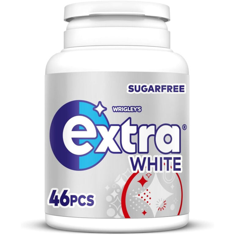 Extra White Chewing Gum, Sugar Free, 46 Pieces