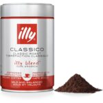 Illy Coffee - Classico Ground Coffee - Medium Roast - 100% Arabica Coffee - Ideal for Espresso Preparation - 250G Tin