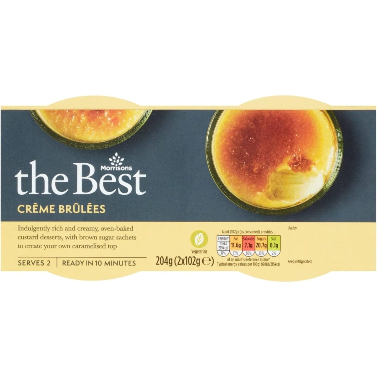 Morrisons the Best Creme Brulee 2X102G