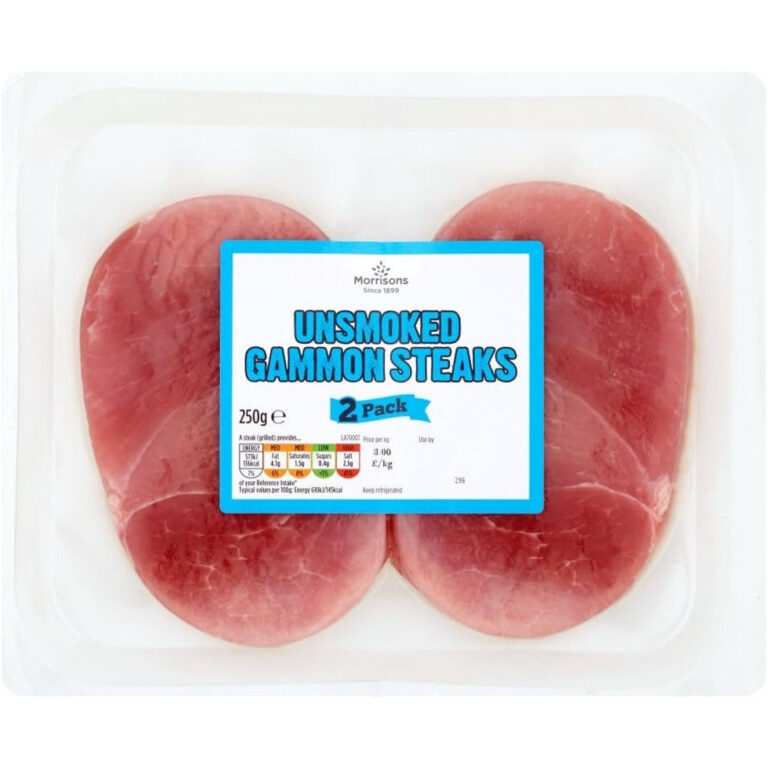 Morrisons Unsmoked Gammon Steaks 2X125G