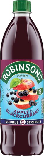 Robinsons Apple and Blackcurrant Squash No Added Sugar, 1L