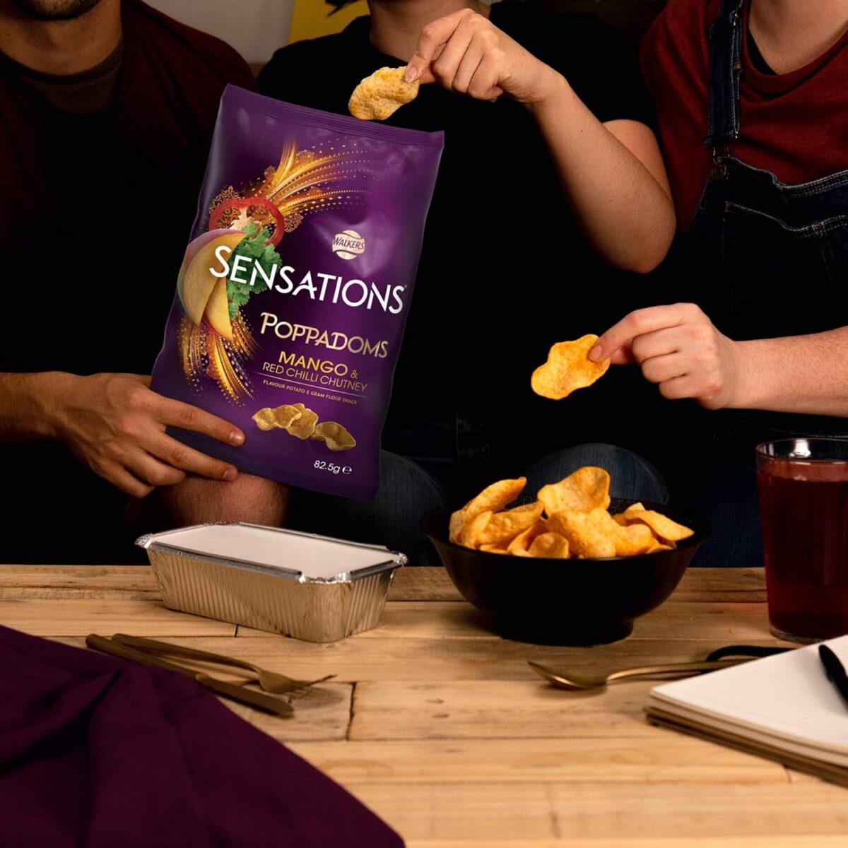 Sensations Poppadoms, Mango and Red Chilli Chutney, 82.5 G