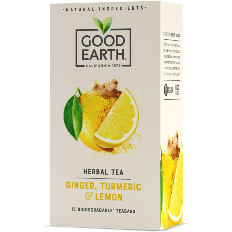 Good Earth Ginger, Turmeric and Lemon Tea, 15 Bags