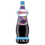 Ribena Blackcurrant Squash No Added Sugar 1.5L – Real British Blackcurrants | Rich in Vitamin C | No Artificial Colours or Flavours | 100% Recycled Plastic Bottle