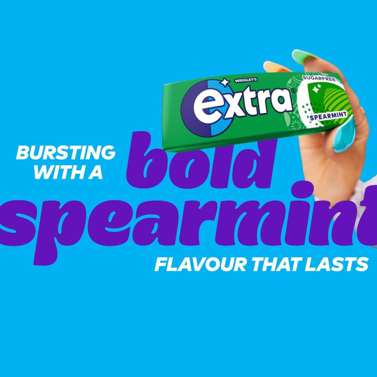 Extra Chewing Gum, Sugar Free, Spearmint Flavour, Pack of 3 X 9 Pieces (Packing May Vary)