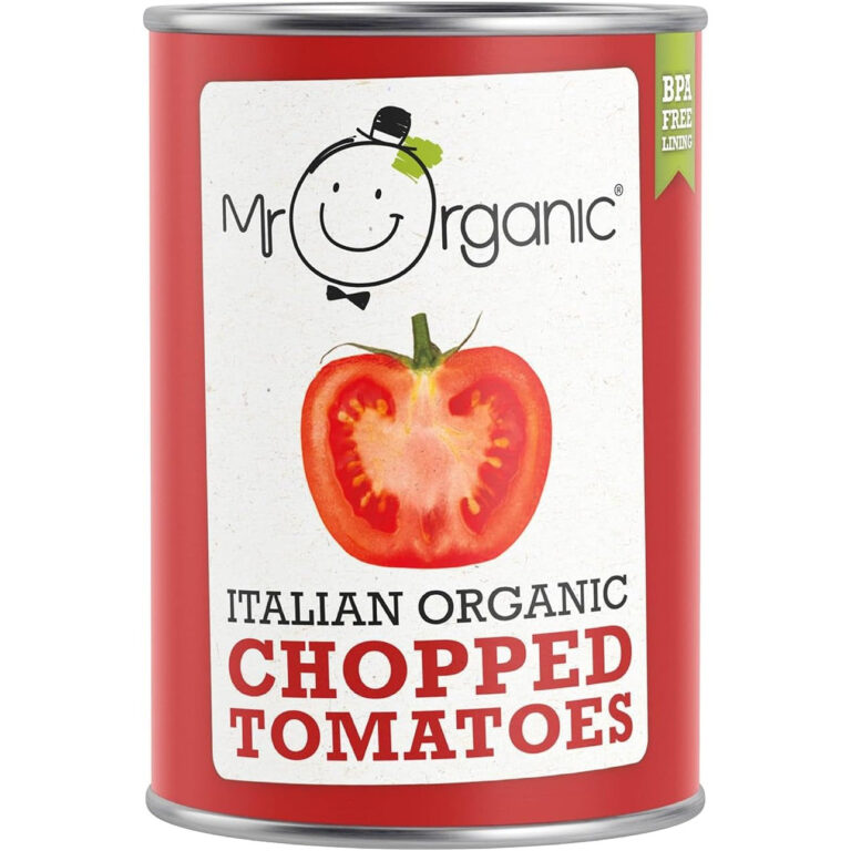 Mr Organic - Italian Organic Chopped Tomatoes 400G - Non-Gmo, No Additives, Sustainable Sourcing, Bursting with Flavour - Perfect for Classic Italian Dishes