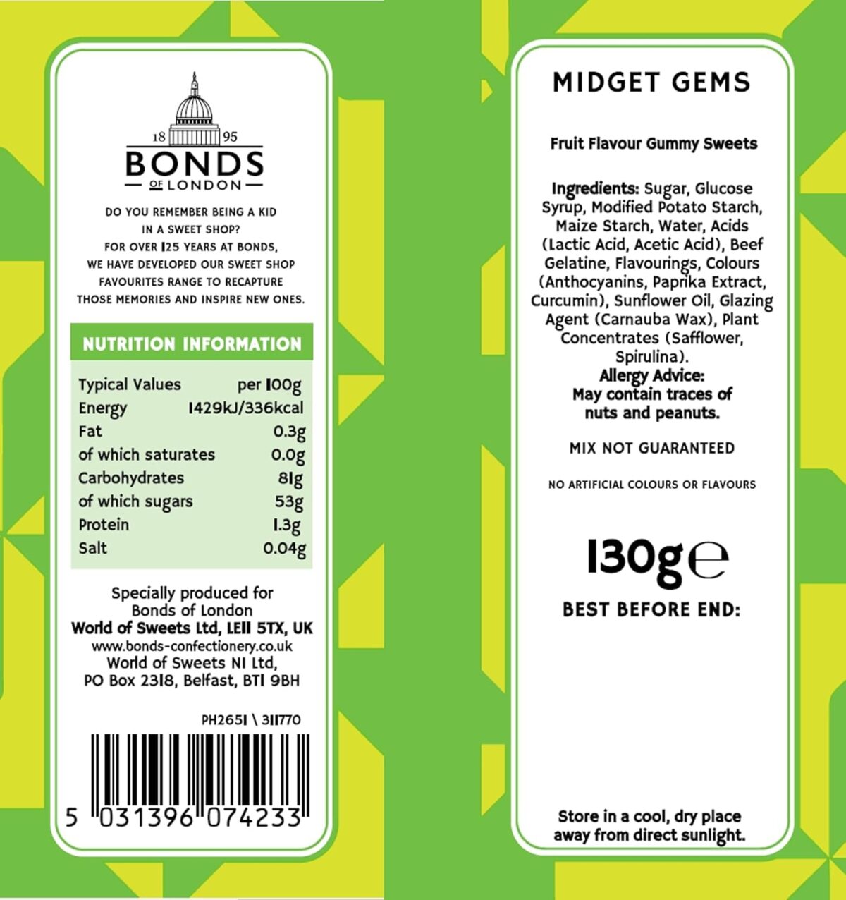 Bonds Midget Gems 130G