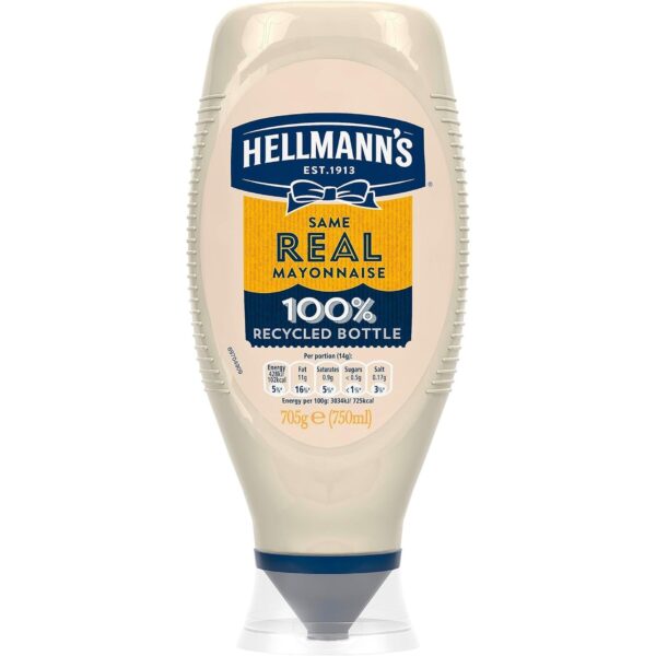 Hellmann'S Real Mayonnaise Condiment 100% Recyclable Squeeze Bottle Creamy Mayo for Burgers, Sandwiches and Salads 750 Ml