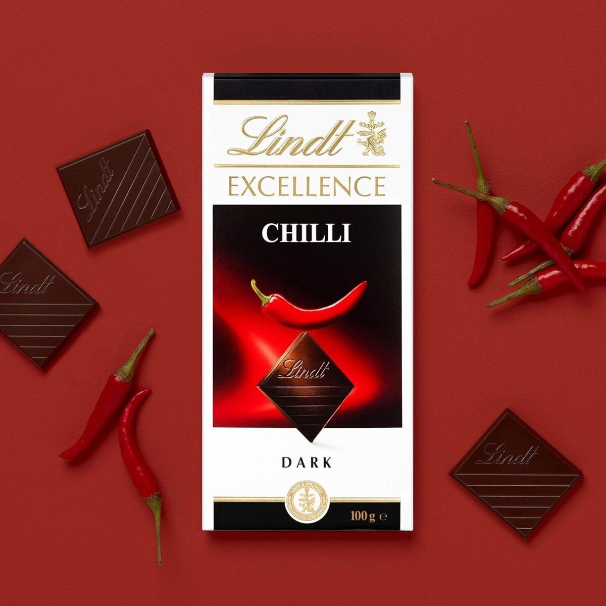 Lindt Excellence Dark Chilli Chocolate Bar, 100 G ​