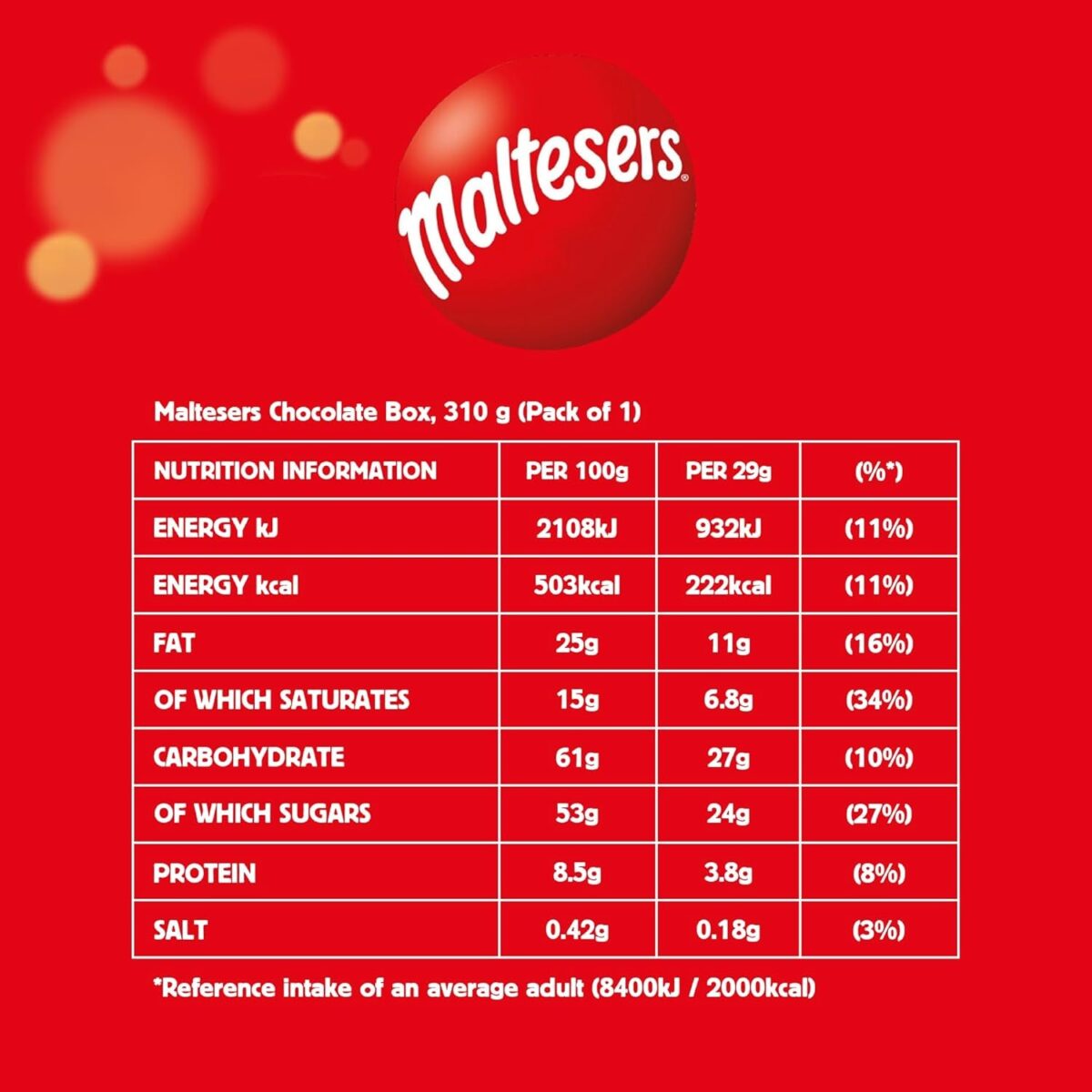 Maltesers Chocolate Box, 310 G (Pack of 1)