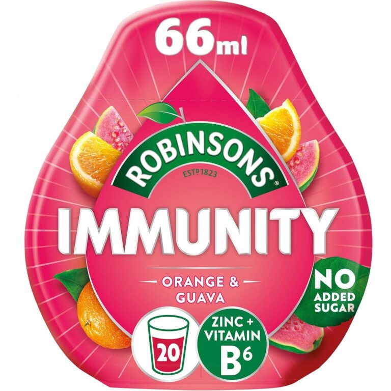 Robinsons Immunity Benefit Drops Orange & Guava, with Vitamin B6 and Zinc - 66Ml