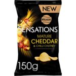 Walkers Sensations Mature Cheddar Cheese & Chilli Crisps 150G