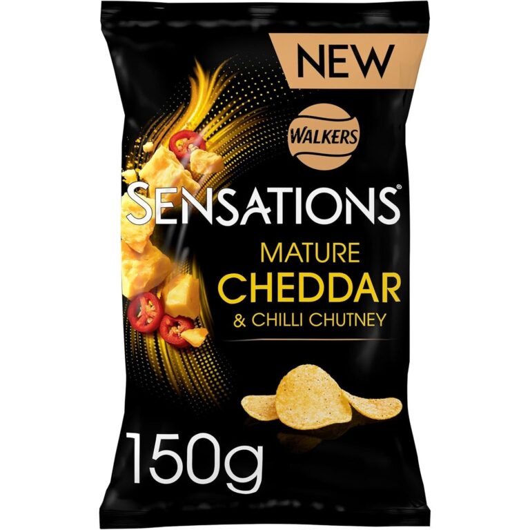 Walkers Sensations Mature Cheddar Cheese & Chilli Crisps 150G