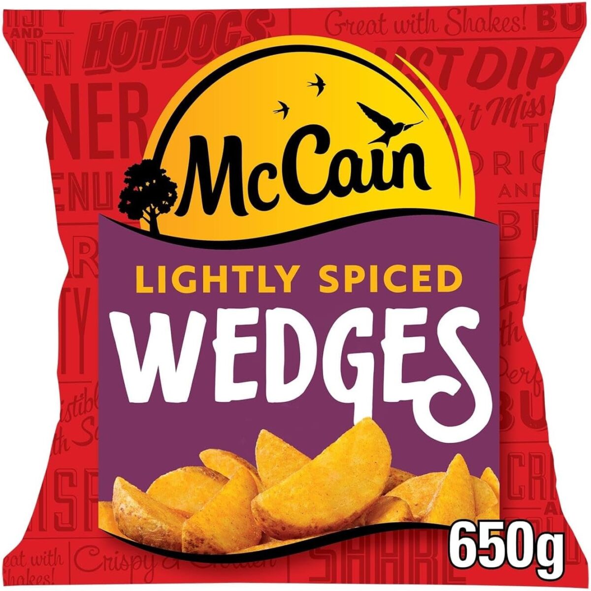 Mccain Lightly Spiced Wedges, 650G (Frozen)