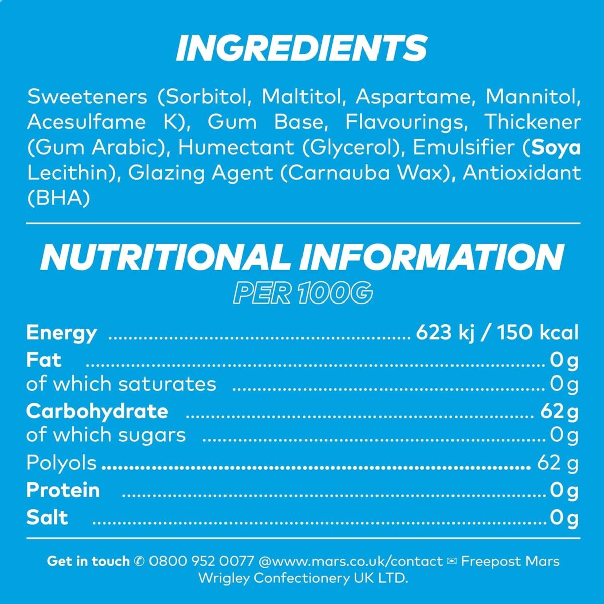 Extra Peppermint Sugar Free, 37.8G