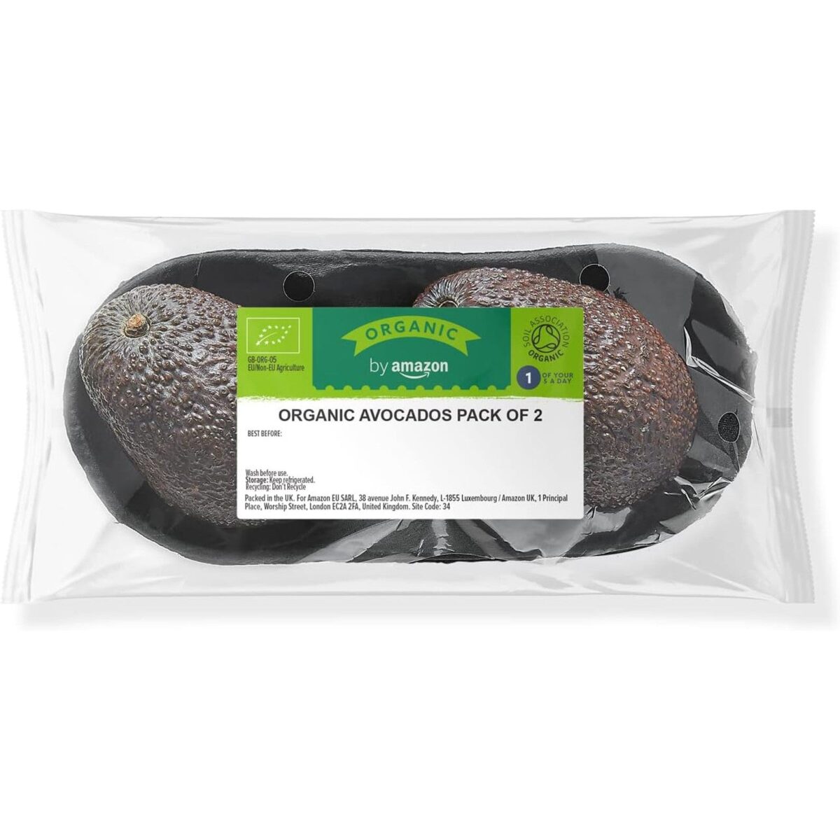 By Amazon Organic Avocados, Pack of 2, Small