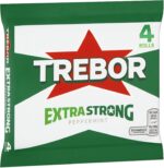 Trebor Extra Strong Peppermint Mints 4 Rolls, 165.2 G