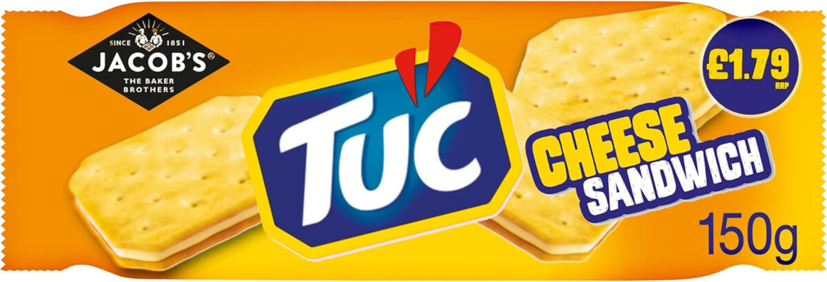 Jacob'S Tuc Cheese Sandwich Crackers, 150 G