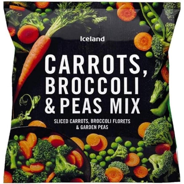 Iceland Carrots, Broccoli and Peas Mix 1Kg (Frozen)