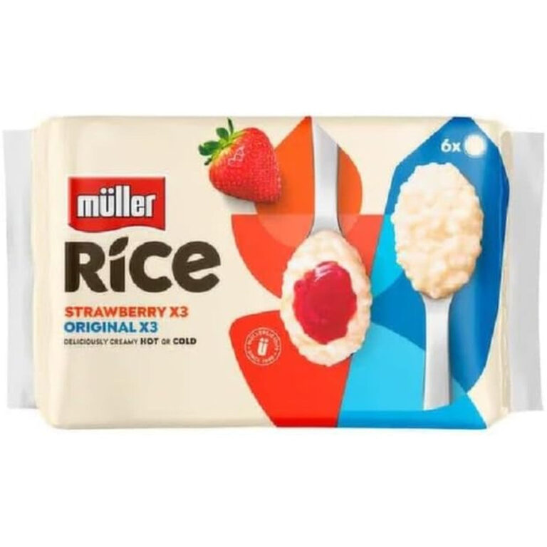 Müller Rice - 3 X Original/ 3 X Stawberry Low Fat Rice Pudding, 170G (Pack of 6)