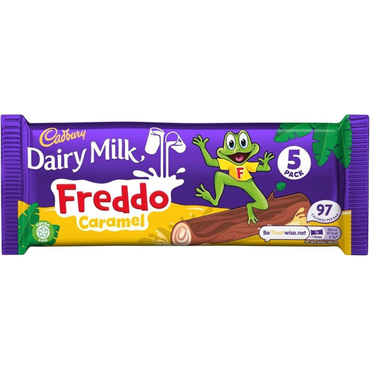 Cadbury Dairy Milk Freddo Caramel Chocolate Bar, 5 X 97.5G