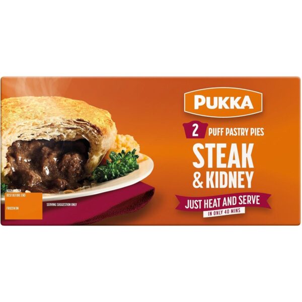 Pukka Pies 2Pk Steak & Kidney Pies