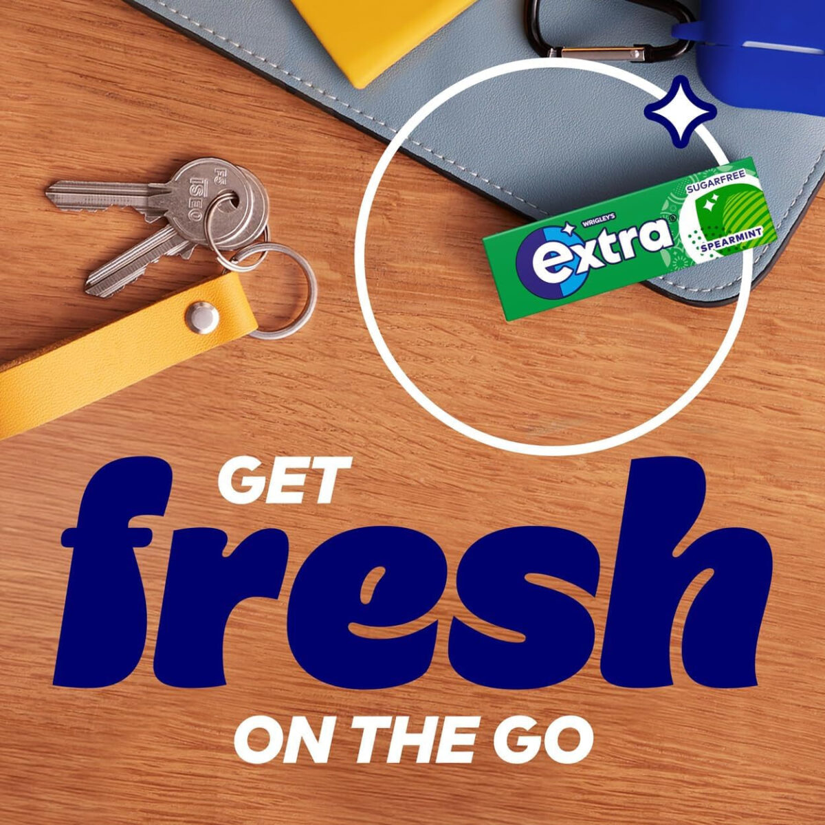 Extra Chewing Gum, Sugar Free, Spearmint Flavour, Pack of 3 X 9 Pieces (Packing May Vary)
