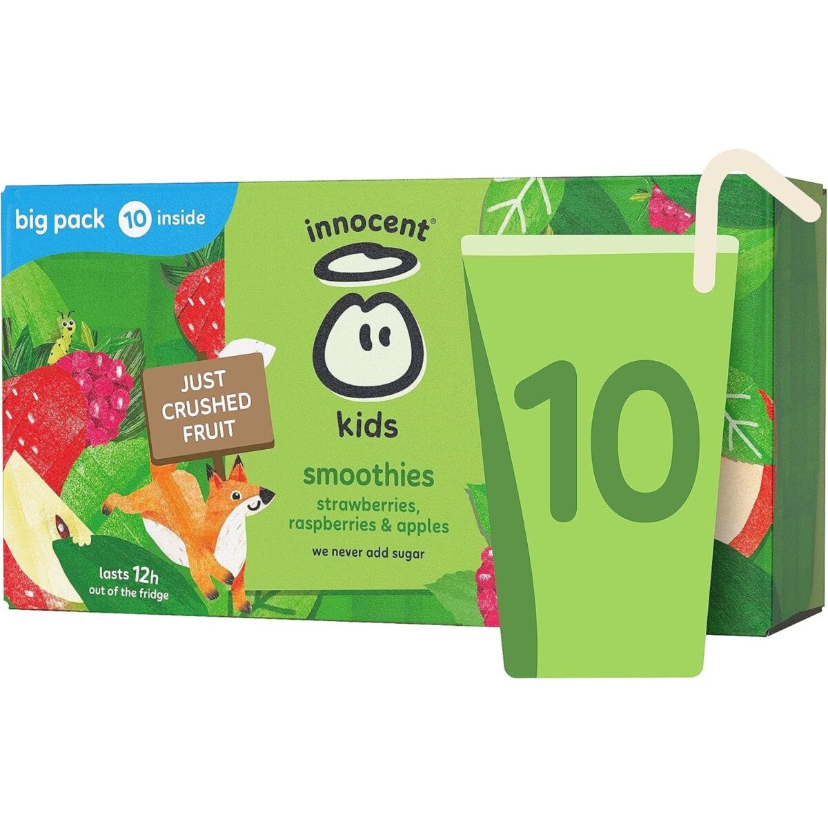 Innocent Kids Smoothies Strawberries, Raspberries & Apples 10 X 150Ml