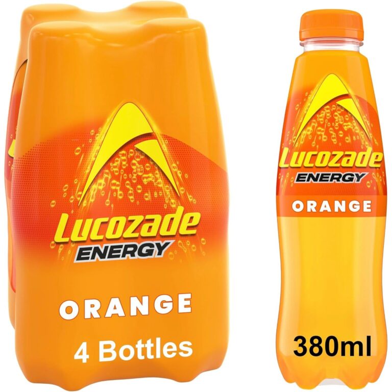 Lucozade Energy Drink Orange 4X380Ml Multipack