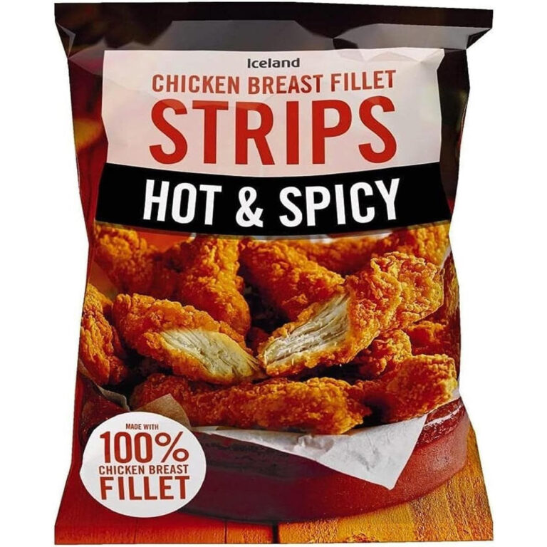 Iceland Hot and Spicy Chicken Breast Fillet Strips 500G (Frozen)