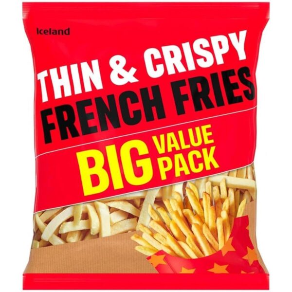 Iceland Thin & Crispy Coated French Fries 1.25Kg (Frozen)
