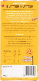 Montezuma'S Butter Nutter, 35% Cocoa, Milk Chocolate with Peanut Butter Truffle Centre, Gluten Free, 90G Bar
