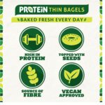 Warburtons 4 Seeded Protein Thin Bagels , Pack of 4
