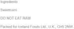 Iceland Supersweet Sweetcorn 860G