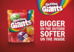 Skittles Giants Vegan Sweets, Fruit Flavoured Sharing Bag, Pouch 132G