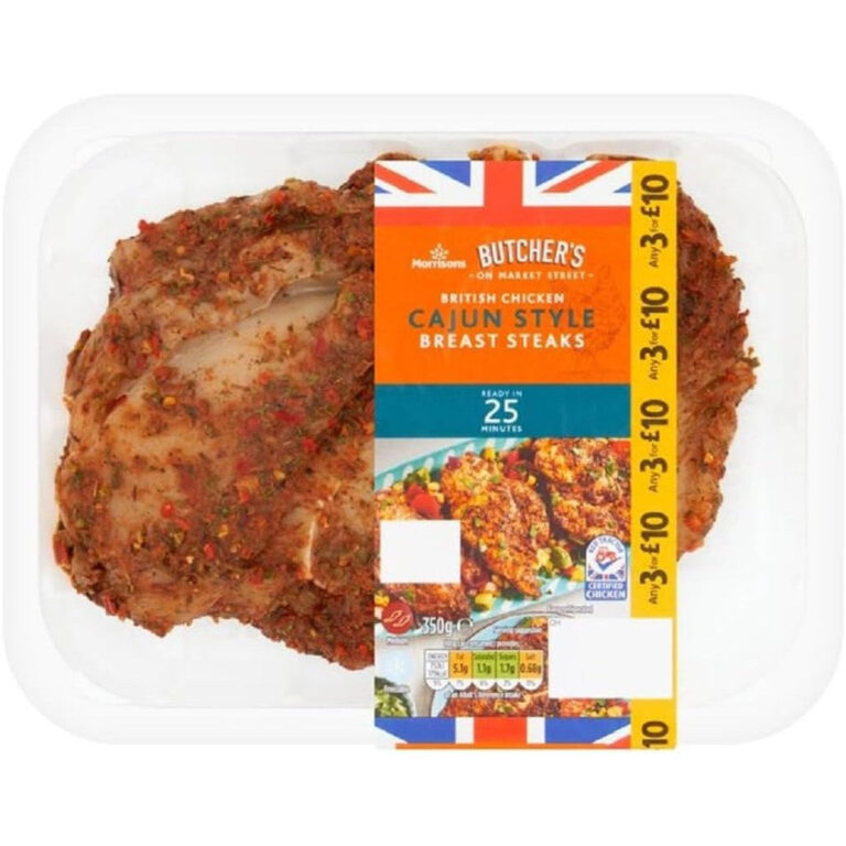 Morrisons BBQ Cajun Style Chicken Breast Steaks 350G