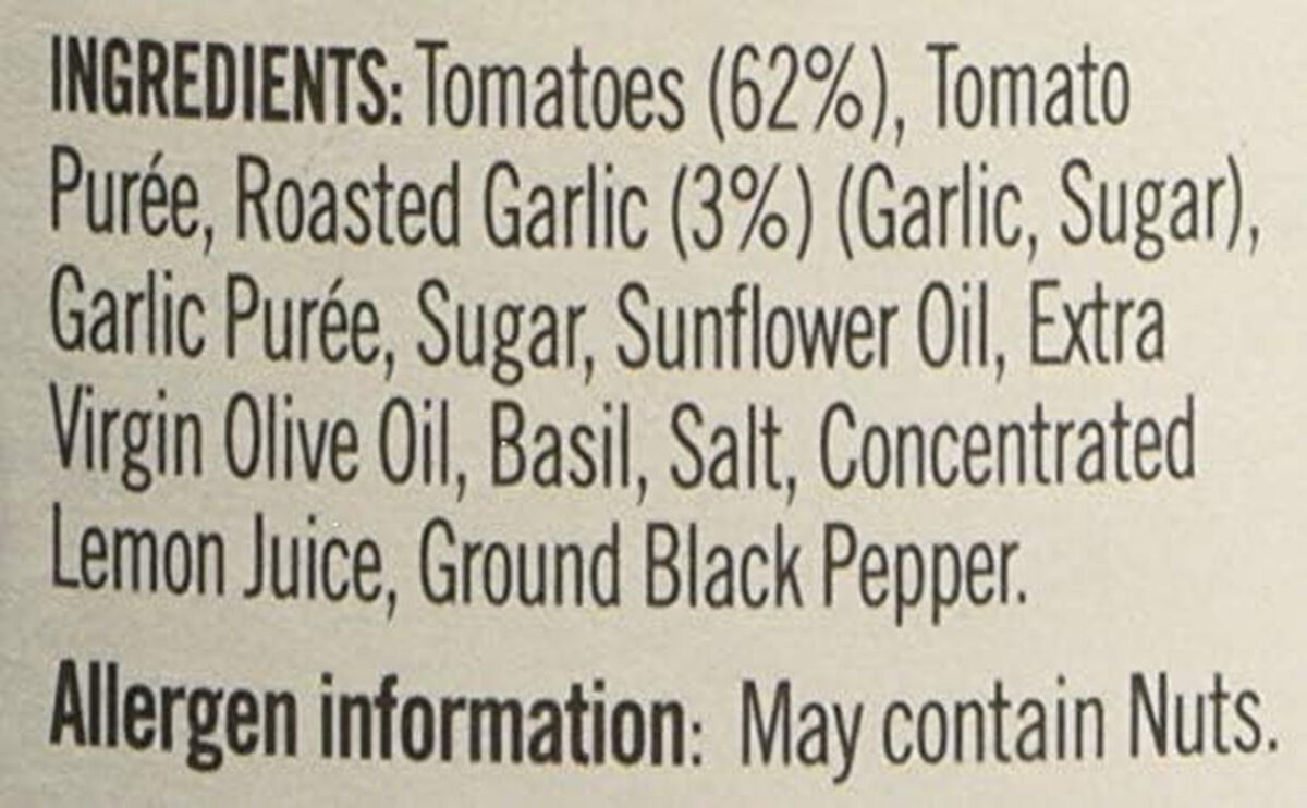Loyd Grossman Tomato and Roasted Garlic Cooking Sauce, 350 G Jar (Pack of 1)