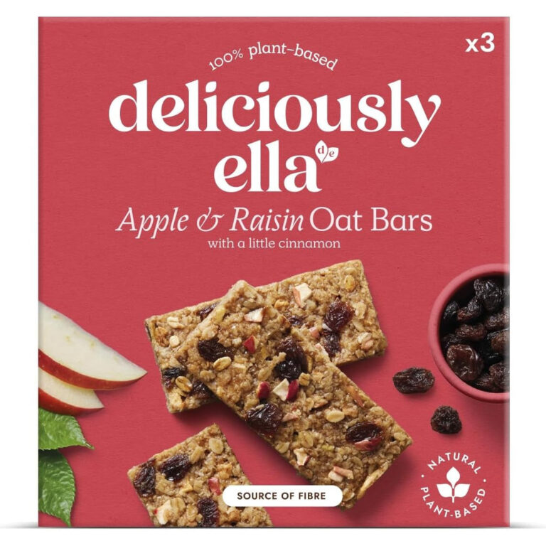 Deliciously Ella Apple Raisin and Cinnamon Oat Bar Multipack 3X50G 150G