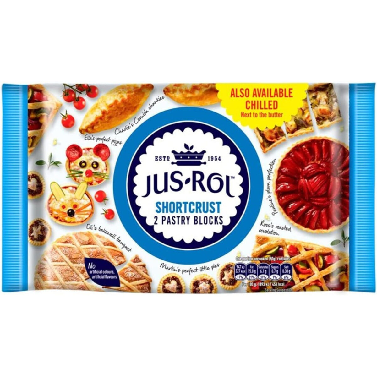 Jus Rol Shortcrust Pastry Block, 500G