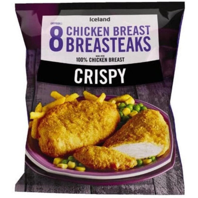 Iceland 8 (Approx.) Crispy Chicken Breast Breasteaks 680G (Frozen)