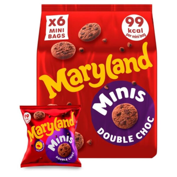 Maryland Mini Double Chocolate Chip Cookies, Pack of 6