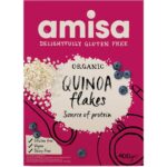 Amisa Organic Gluten-Free Quinoa Flakes, 400G - Certified Gluten Free & Suitable for Vegans - Source of Protein - Ideal for Healthy Breakfast Cereal