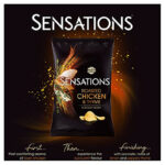 Sensations Roast Chicken and Thyme Thick Cut Premium Potato Crisps, Sharing Bag,150 G (Pack of 1)