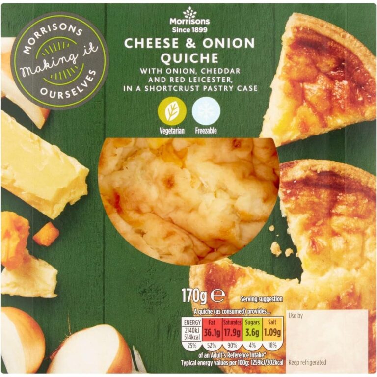 Morrisons Cheese & Onion Quiche 170G