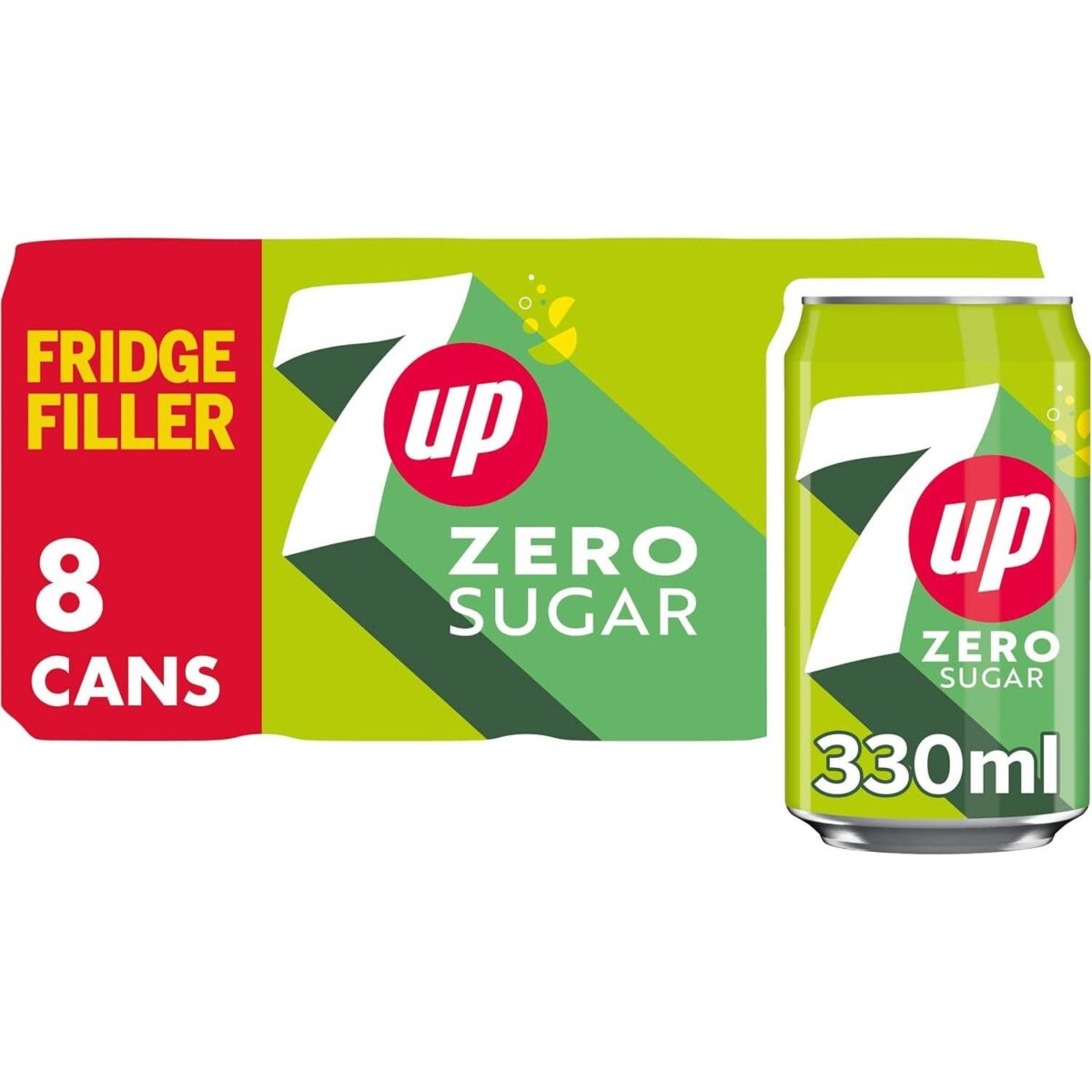 7UP Zero 330Ml (Pack of 8)