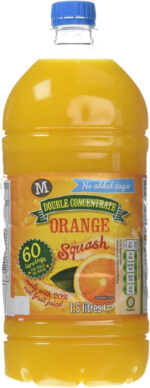 Morrisons Orange Squash No Added Sugar 1.5 Litre