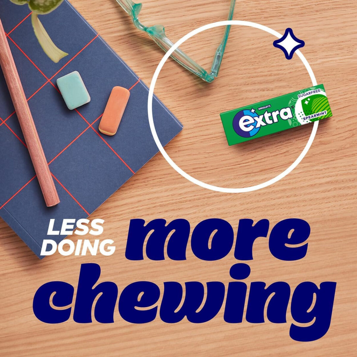 Extra Chewing Gum, Sugar Free, Spearmint Flavour, Pack of 3 X 9 Pieces (Packing May Vary)