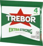 Trebor Extra Strong Peppermint Mints 4 Rolls, 165.2 G