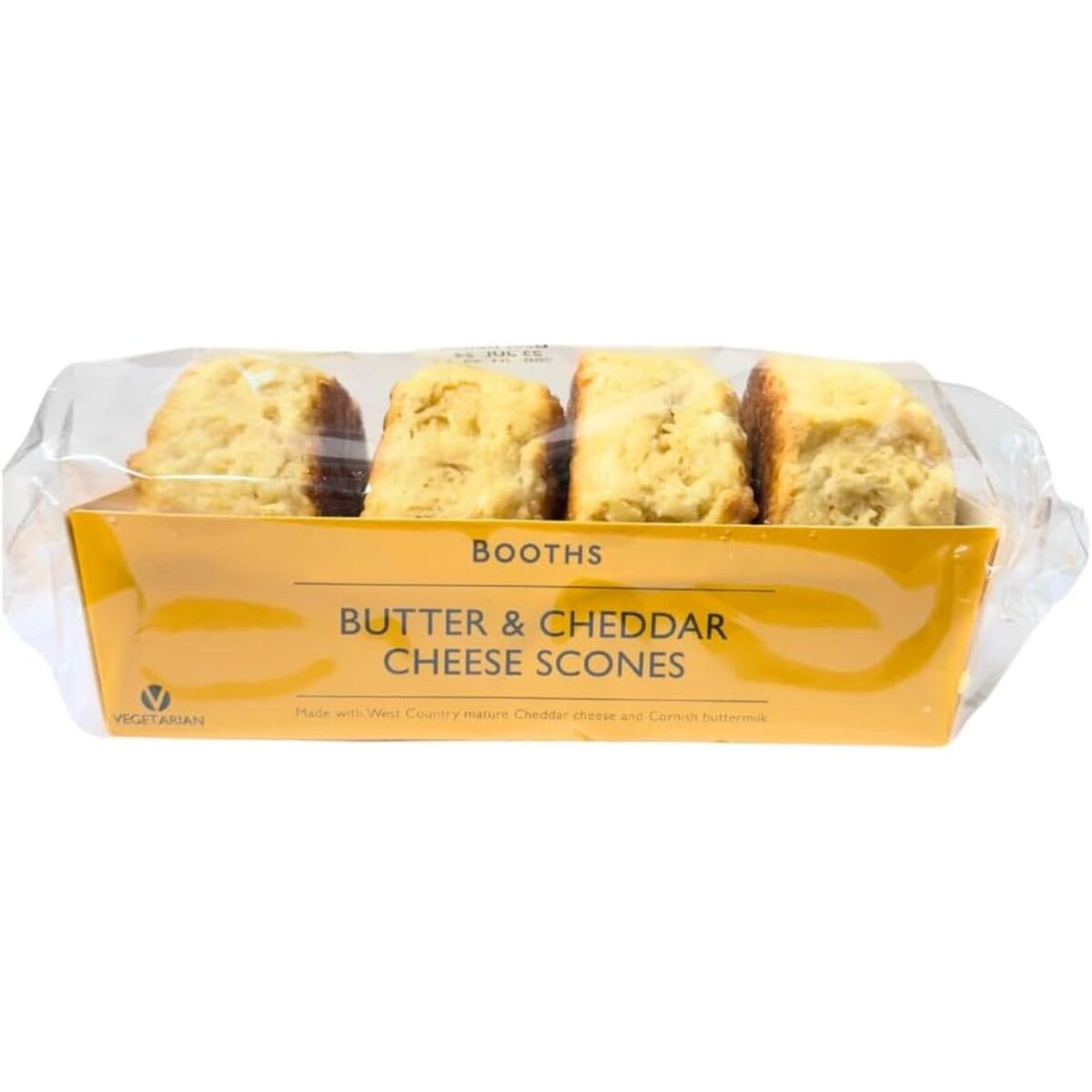 Booths Butter & Cheddar Cheese Scones, Pack of 4